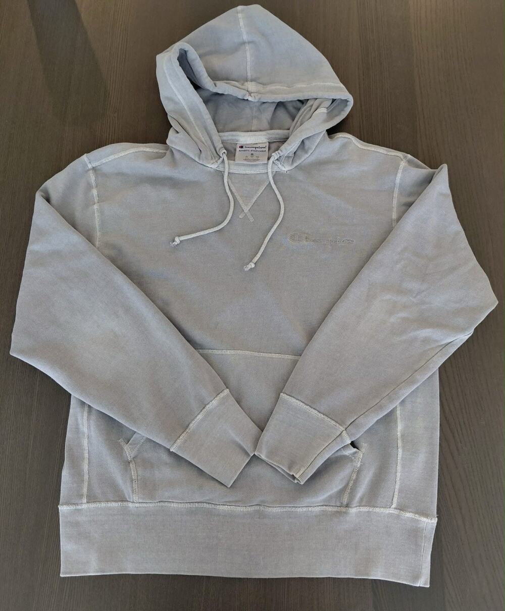 Champion Women's Fleece Logo Hoodie Size M Grey Gray